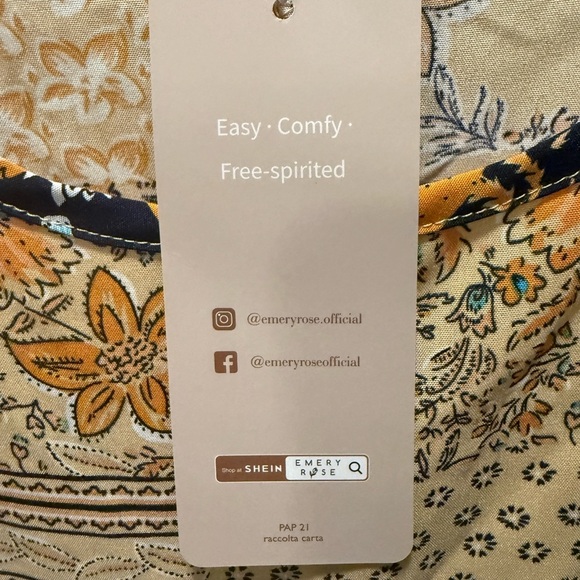 Emery Rose By SheIn Women's Patchwork Dress Cottage Peasant size M - Picture 6 of 7